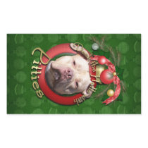 Christmas - Deck the Halls - Pitbull -Jersey Girl Rectangle Stickers