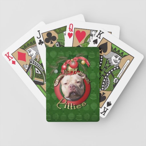 Christmas - Deck the Halls - Pitties - Jersey Girl Deck Of Cards