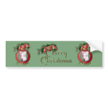 Christmas - Deck the Halls - Pitties - Petey Bumper Sticker