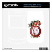 Christmas - Deck the Halls - Pitties - Petey BlackBerry Decals