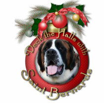 Christmas - Deck the Halls - Saint Bernards - Mae Acrylic Cut Out