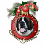 Christmas - Deck the Halls - Saint Bernards - Mae Acrylic Cut Out