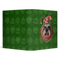 Christmas - Deck the Halls - Schnauzers 3 Ring Binders