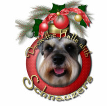 Christmas - Deck the Halls - Schnauzers Photo Cut Outs