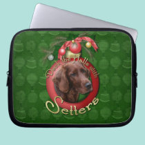 Christmas - Deck the Halls - Setters laptop sleeves