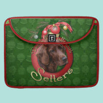 Christmas - Deck the Halls - Setters macbook sleeves