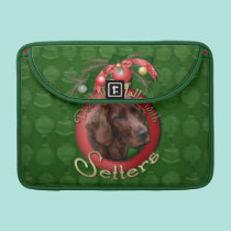 Christmas - Deck the Halls - Setters macbook sleeves