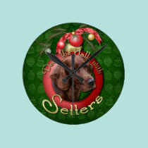 Christmas - Deck the Halls - Setters wall clocks