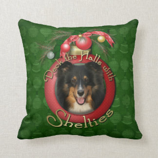 sheltie christmas pillow