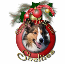 Christmas - Deck the Halls - Shelties Photo Cut Outs