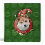 Christmas - Deck the Halls - Shiba Inu 3 Ring Binders
