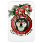 Christmas - Deck the Halls - Shiba Inu - Yasha Vinyl Magnets