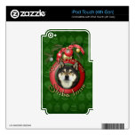 Christmas - Deck the Halls - Shiba Inu - Yasha iPod Touch 4G Skins