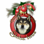 Christmas - Deck the Halls - Shiba Inus - Yasha Polo T-shirt