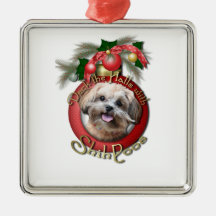 Christmas - Deck the Halls - ShihPoos - Maggie Christmas Ornament