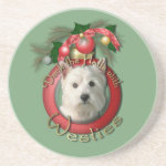 Christmas - Deck the Halls - Westies Coaster Christmas - Deck the Halls - Westies Coaster