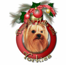 Christmas - Deck the Halls - Yorkies Cut Outs