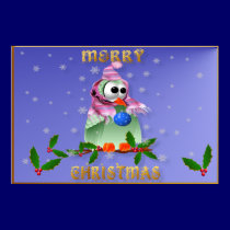 Christmas Decoration Bird Poster posters