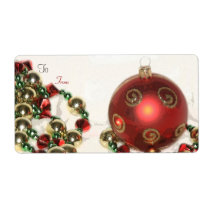 Christmas Decorations Gift Tag Label