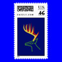 Christmas Deer postage