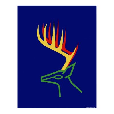 Christmas Deer Posters by lonvig