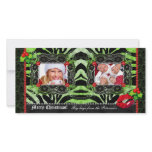 Christmas Diamonds n Lace Zebra Photo Template photo cards
