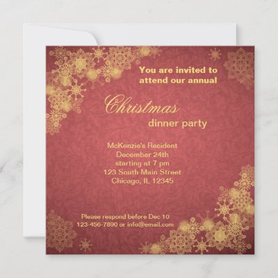 Christmas Dinner invitations