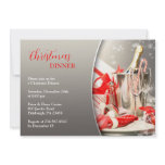 Christmas Dinner Party Flat Invitation