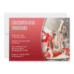 Christmas Dinner Party Flat Invitation