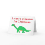 Christmas Dinosaur card