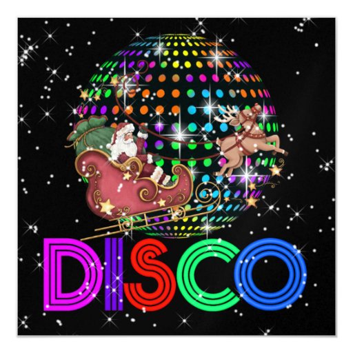 Christmas DISCO Party SRF Card Zazzle