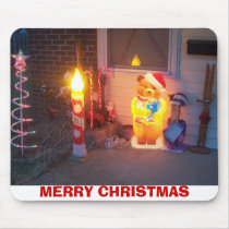 Christmas Display On The Porch, MERRY CHRISTMAS mousepads by SusanParsons Christmas Display On The Porch, MERRY CHRISTMAS mousepads