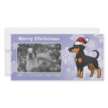 Christmas Doberman Pinscher (floppy ears) Photo Greeting Card