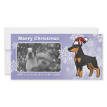 Christmas Doberman Pinscher (pointy ears) Photo Card