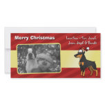 Christmas Doberman Pinscher (pointy ears) Photo Greeting Card