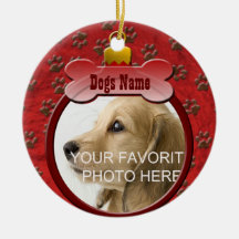 Christmas Dog Memorial Keepsake Ornament