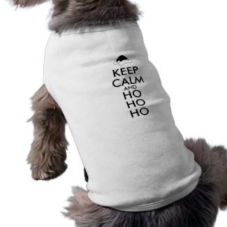 Christmas Dog Shirt Keep Calm and Ho Ho Ho Custom