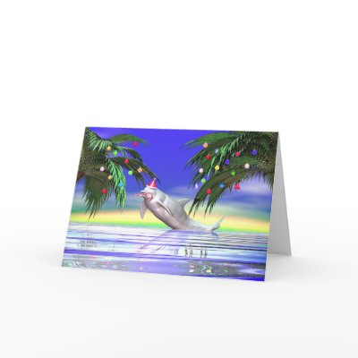 Christmas Dolphin cards