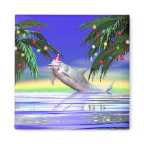 Christmas Dolphin magnets by Peerdrops Christmas Dolphin magnets