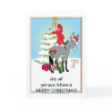 Christmas Donkey card