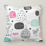 Christmas doodle illustration pillow pillows