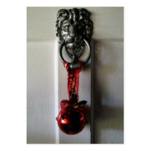 Christmas Door Knocker Business Card Template