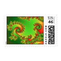 Christmas Double Spiral Postage Stamp