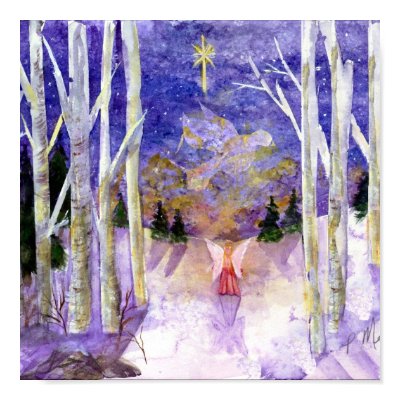 Christmas Dove Angel Poster