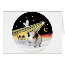 Christmas Dove - Guinea Pig 1 Greeting Cards