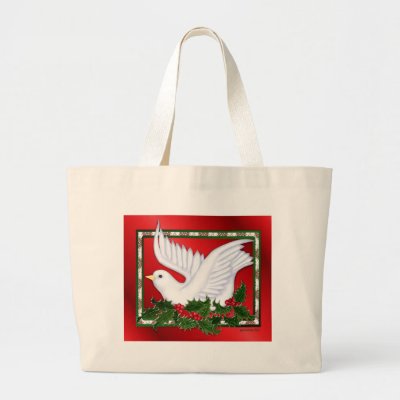 Christmas Dove & Holly bags