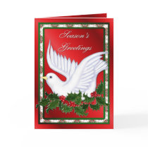 Christmas Dove & Holly