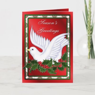 Christmas Dove & Holly cards