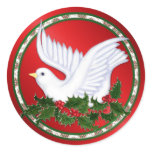 Christmas Dove & Holly stickers