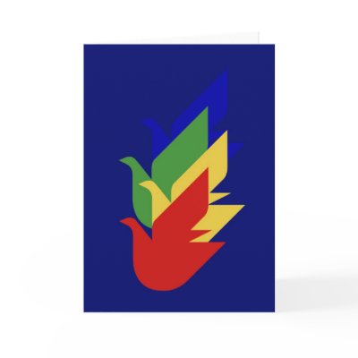 Christmas Doves Greeting Cards by lonvig